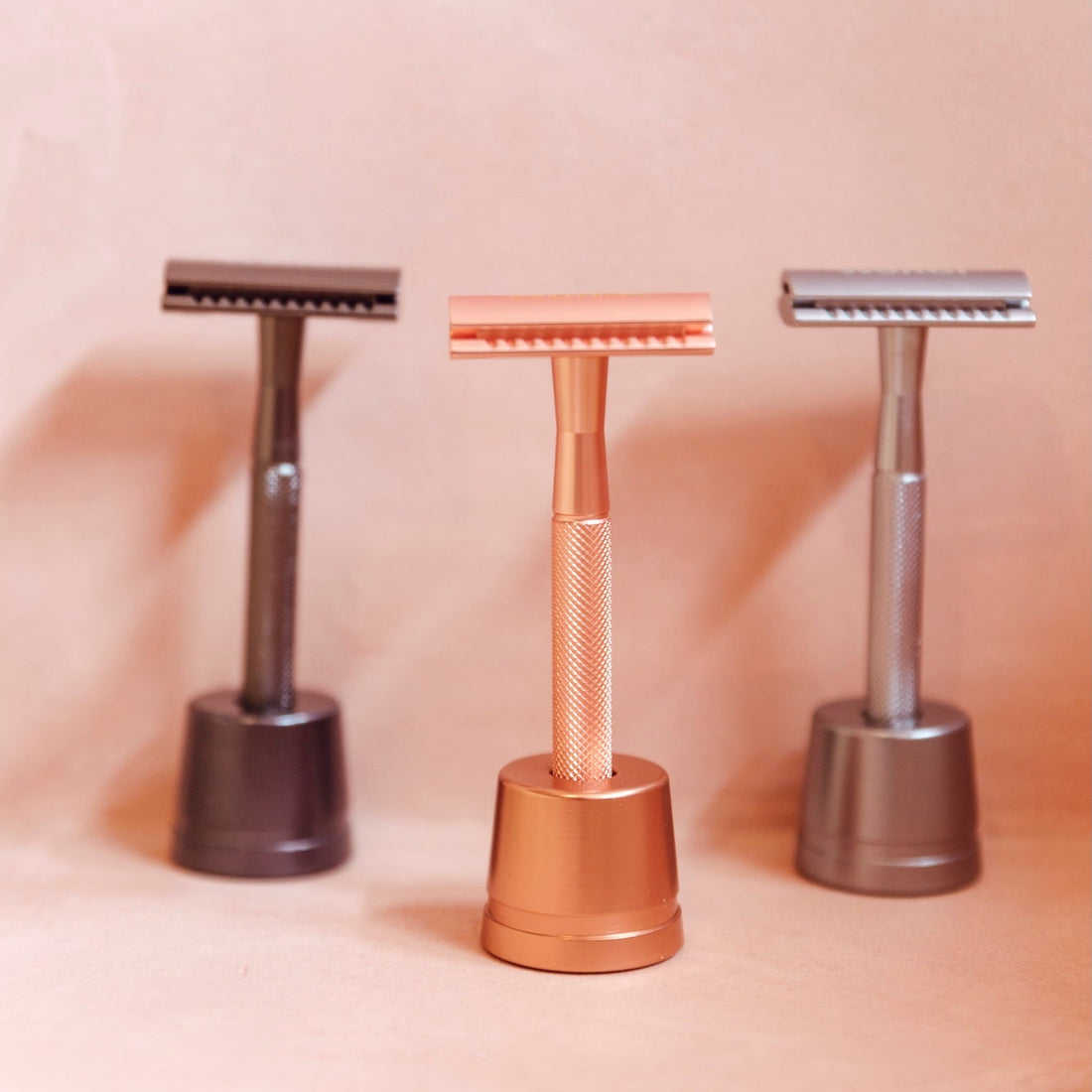 Safety Razor + Holder + Blades | 3 colors