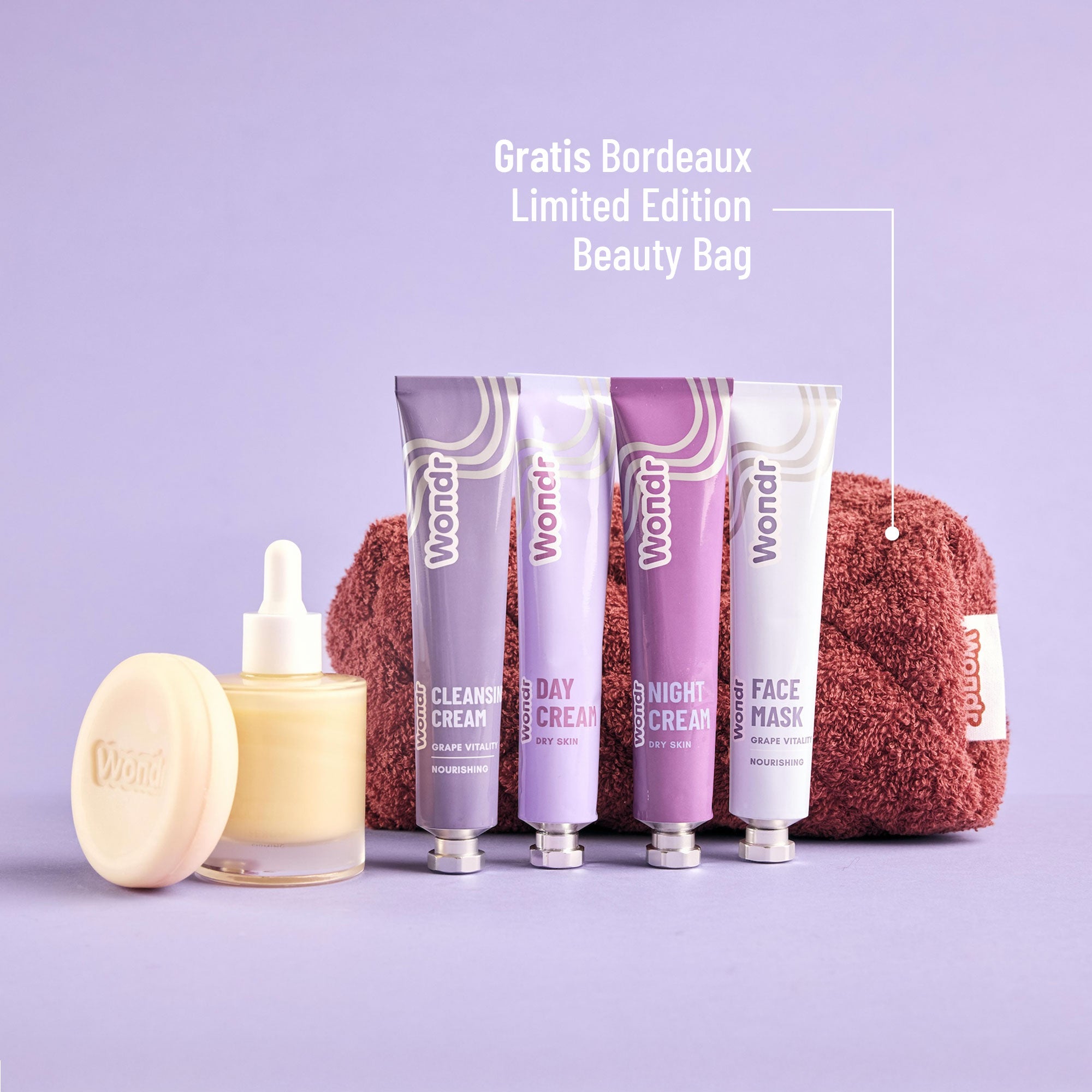 Face care Nourish & Firm Routine | WONDR Bundel (Gratis beauty bag)