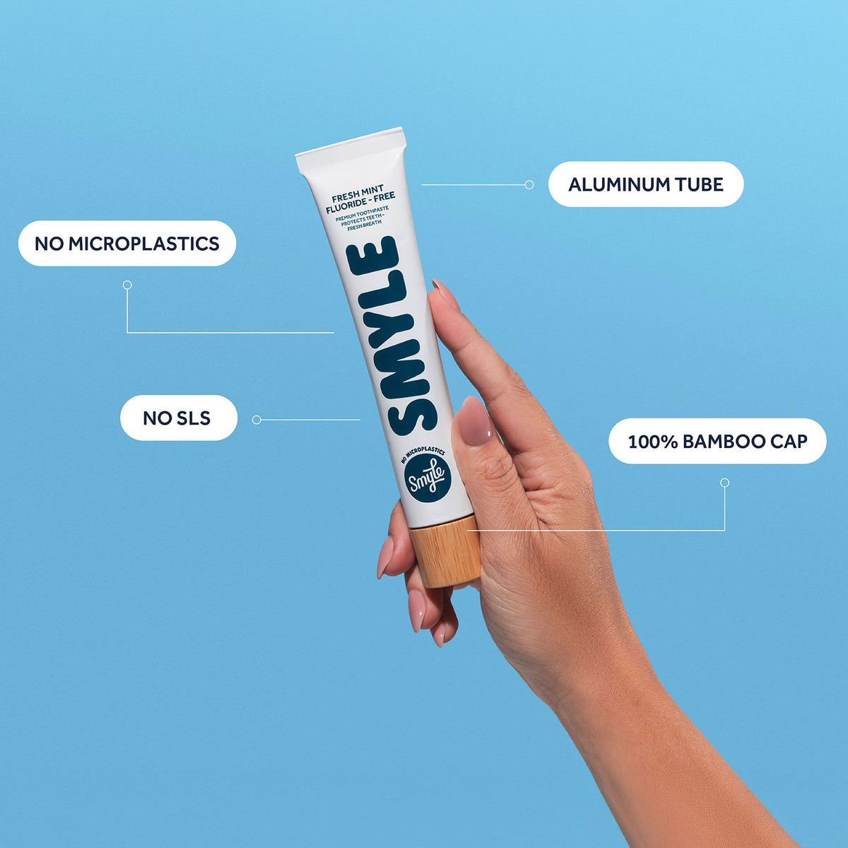 Smyle tube de dentifrice sans fluor - 80ml - Smyle tube de dentifrice sans fluor - 80ml