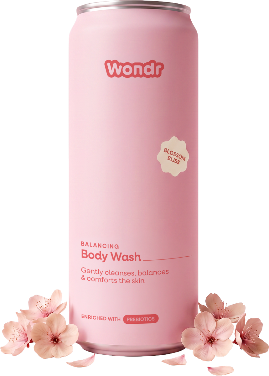 WONDR Blossom Bliss Body Wash blikje met kersenbloesems